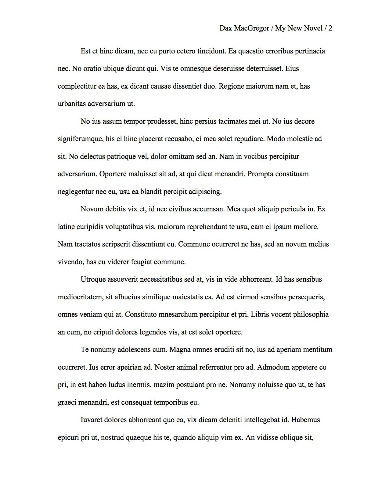 academic manuscript title page sample